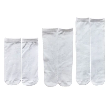 5 Párov Prázdne Tlač Ponožky Pre Sublimačná Prázdne Biele Sublimačná Ponožky
