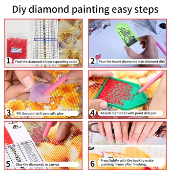 5D DIY Diamond Maľovanie Domu Krajina Plná Námestie Vŕtať Výšivky Mozaikový Obraz Cross Stitch Dekorácie Darček Drahokamu
