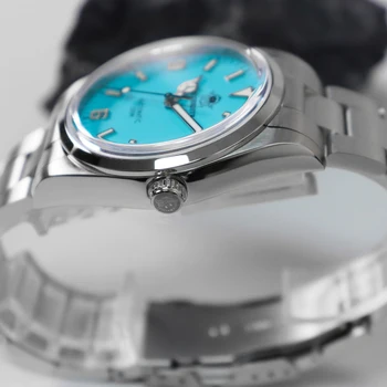 ADDIESDIVE Explorer 38mm sapphire bublina zrkadlo hrniec krycie sklo 10Bar potápačské hodinky Business Luxusné Automatické Mechanické hodinky