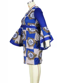 Africkej Tlače Šaty Pre Ženy, Veľká Veľkosť Afriky Oblečenie Tradičné Ankara Dlhý Rukáv Elegantné Práce Šaty Župan Femme Dashiki