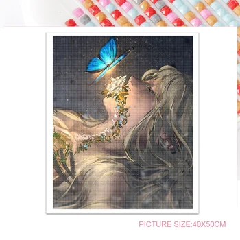 Anime Dievča Výšivky Diamond Umenie Žena Obrázok Mozaikové Umenie a Remeslá Auta Farba urob si sám urob si sám Diamant Farby 5D Jewel Cross Stitch