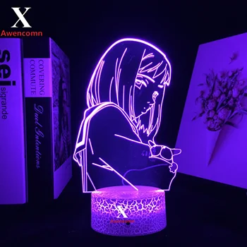Anime Fooly Cooly Mamimi Samejima 3D Lampa Nočného pre Spálňa Decor LED Nočné Svetlo Darček k Narodeninám Waifu Manga LED Svetlo