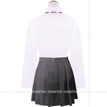 Anime Hovor Noci Asai Akira Cosplay Kostým Biele Tričko Sukne Kravatu Školy Jednotné Oblečenie Yofukashi No Uta Yamori Kou Ženy