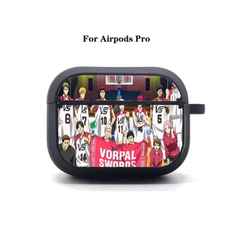 Anime Kuroko Basketbal AirPods Pro puzdro AirPods Pro Slúchadlá taška Mäkké Silikónové Bluetooth Ochranné Slúchadlá Prípade