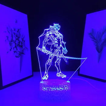Anime Obrázok LED Svetlo 3D Stolové Lampy, Spálňa Decor Nočného Dieťa Manga Darček k Narodeninám Akryl LED Nočné Svetlo