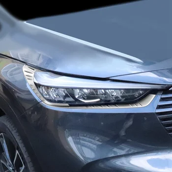 Auto Chrome Predné Svetlomety Obočie, očné Viečka Kryt Rias Vedúci Svetlo Lampy Nálepky na Honda HRV HR-V Vezel 2021 2022