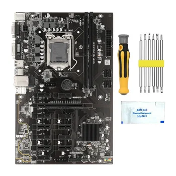 B250 BTC Ťažba Doska s Termálnej pasty+Skrutkovač Kit 12 PCIE na USB3.0 Grafika Slot LGA1151 DDR4 RAM SATA3.0