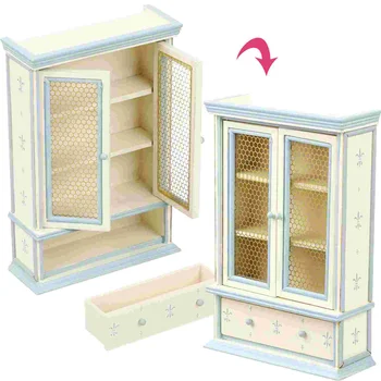 Bookshelfhouseminiature Nábytok Skrine Model Billy Drevené Drobné Mini Príslušenstvo Display12 Skladovanie Hračiek Dekorácie Dieťa