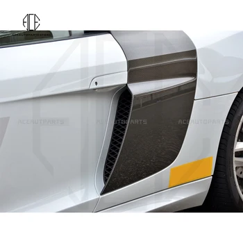 Carbon Fiber Telo Súpravy Strane Rám Dverí Blatníky Čepele Pokrýva Svetlice pre Audi R8 V8, V10 2008-