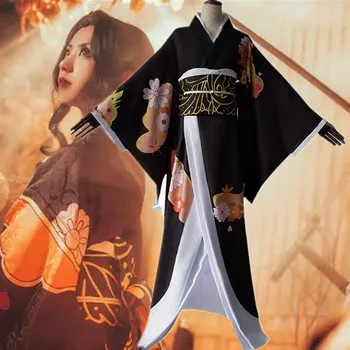 Celý Set Démon Vrah Ghost Dance Tsuji Č Mizerne Anime Cosplay Kostým Čierne Kimono Parochňu Pokrývku Hlavy Japonskom Anime Halloween Šaty