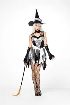 Deluxe Sexy Kostým Čarodejnice Magic Moment Oblečenie Pre Dospelých Gotický Upír Fantázie Cosplay Šaty Halloween Kostým Pre Ženy