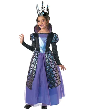 Detský Kostým Twilight Princess Cosplay Kostým Headdress Stredoveku Fialová Súd Šaty pre Vianočný Večierok
