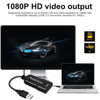 Digitalizačné Karty USB 3.0 Hra Zachytiť Kartu 1080P HDMI kompatibilné s streaming videa Adaptér Pre Živé Vysielanie Videa, Záznam