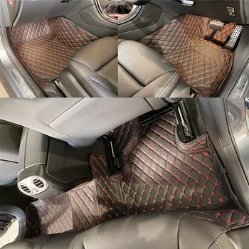 Dobrá kvalita! Vlastné špeciálne auto podlahové rohože na Pravej ruke riadiť Jeep Wrangler JK 2017-2007 4 dvere trvanlivé nepremokavé koberce
