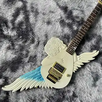 Doprava zadarmo,Svetlo žltá, anjel, špeciálne tvarované, jedinečné, elektrická gitara,2022 nové pop, high-end vlastné,