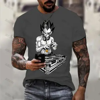 Dragon Ball Z Mužov Tričko 2023 Vytlačené T-shirt Nové pánske Anime Essentials Goku Nadrozmerné Super Saiya T-shirts Vysokej Kvality Y2k
