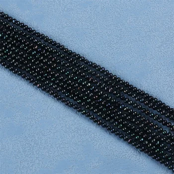 Drobné Voľné Pearl String 2-3mm Farba Čierna Usadenina Zemiakov Pearl Pre Šperkov