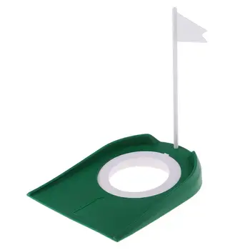 Golf Uvedenie Praxe Pohár Otvor s Vlajkou pre Indoor / Outdoor Praxi Plastové