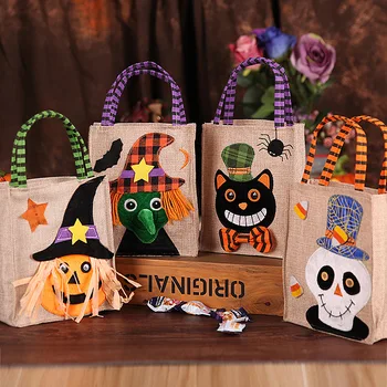 Halloween dekorácie, cukrovinky, tašky tvorivé Halloween rekvizity candy tašky kabelky