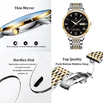 Hot Predaj 2022 POEDAGAR 863 pánske Módne Hodinky Švajčiarskej Značky Business Náramkové hodinky Quartz Muž Hodiny Svetelný Chronograf Reloj