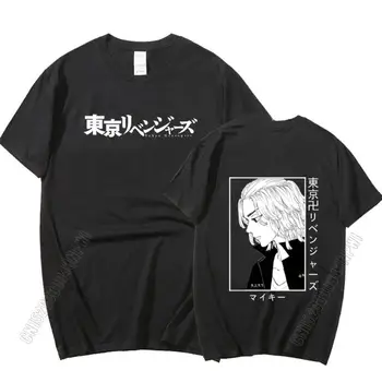 Hot Predaj Japonských Anime Tokio Revengers Mikey T Shirt Harajuku Krátke Rukáv Mužské Tričko Unisex Bavlna Tee Tričko Nadrozmerná