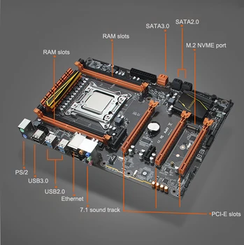HUANANZHI X79 Deluxe Doske Nastavenie HI-SPEED M. 2 SSD Slot CPU Xeon E5 2680 C2 Chladnejšie Značky RAM 16 G(4*4G) RECC GTX650Ti 2GD5