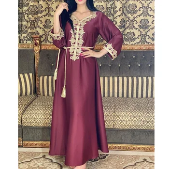 Jalabiya Hidžáb Oblečenie pre Ženy Patria 2021 Módne Moslimských Dubaj Marockej arabčine Kaftan Župan Islamské Ženy Oblečenie