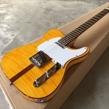Klasická Elektrická Gitara 6 Reťazce Rosewood hmatníkom handwork gitaar.Tiger Plameň guitarra