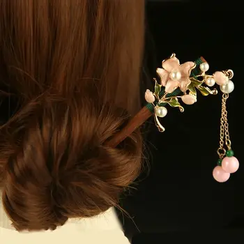 Klasická Nádherné Vlasy Palice Pre Dievčatá Čínsky Štýl, Vlásenky Kvet Pearl Strapec Prívesok Pokrývku Hlavy Účes Design Tool