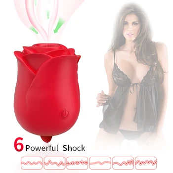 Klitorálny Sania Vibrátor Ruže Kvet 7 Intenzívne Sacie Režimy G-bod Stimulátor Vaginálne Mačička Masér Dospelých, sexuálne hračky pre Ženy