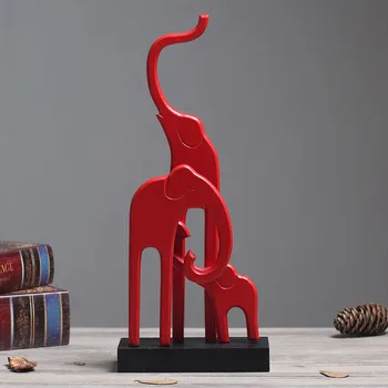 Kreatívne Drevené Zvierat Ozdoby Šťastie Slony Troch Miniatúrny Model Domáce Dekorácie Doplnky, Svadobné Remesiel Stôl Dekoroch