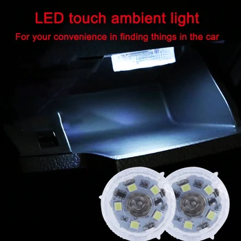 Kruhový Indukčný Dotykový Lampa 5 LED Stlačte Light Auto Pat Lampa Auto Malá Nočná Lampa Vložiť Šatník Svetla na Čítanie