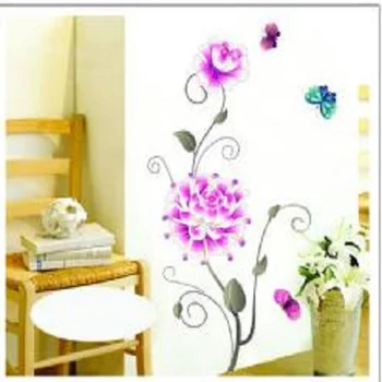 Kvet, motýľ, láska Obývacia Izba Ozdoby, spálňa pozadí troch generácií môže odstrániť samolepky na stenu