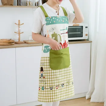 Kórejská verzia z bavlny a ľanu zástera mlieko čajovni kaviareň pečenie domácej kuchyni mužov a ženy pracovné odevy zástera