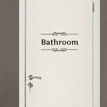 Kúpeľňa Pravidlá Dvere Prihlásiť vinyl Citácie Ettering slová Samolepky na Stenu kúpeľne, wc, umyváreň dekorácie domova odtlačkový umenie