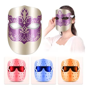 LED Pleťová Maska 3 Farby Svetla Terapia Fotón Masku na Tvár Stroj Omladenie Pleti Proti Vráskam Akné Zubov Krásy, Starostlivosť o Pleť