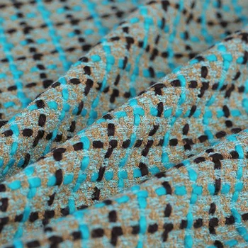 Luxusné Vlna Troch-dimenzionální Interweaved Mäkké Tweed Textílie Módne Lady Style Vyhovovali High-end Prispôsobené Textílie Šitie Na Meter