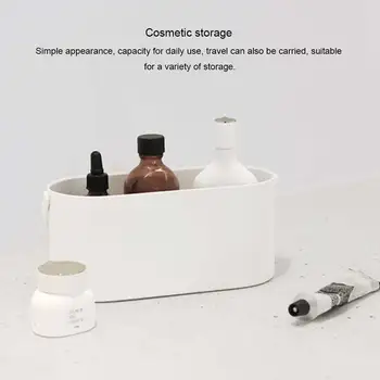 Make-up Úložný Box s LED Svetlo Zrkadlo Prenosné Cestovné make-up Kozmetika Úložný Box Dotyk Svetla Skladovanie Organizátor