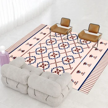 Marocký spálni koberec malé čerstvé domáce České obývacia izba gauč koberec Nordic office plný koberec