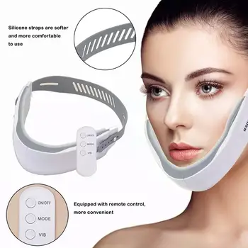 Masáž tváre V-Line Face Lifting Pás LED Fotón Komprimovať Odstrániť Zdvíhacie Zariadenie Hot Oko Kruhu Terapia Tmavé Masér EMS F0I2