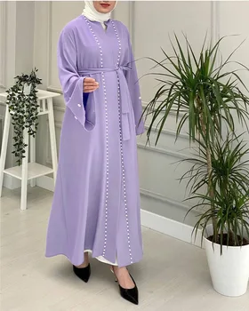 Musulman De Režim Ramadánu Cardigan Kaftan Turecko-Islamské Oblečenie Moslimských Žien Dubaj Abaya Skromné Župan Kaftane Arabských Kimono