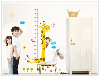 Mylb Deti Výška Steny Nálepky Domova Cartoon Žirafa, Výška Pravítko Domáce Dekorácie Izby Nálepky na Stenu Umenie Nálepky Tapety