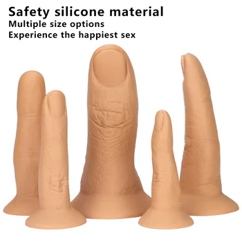 Mäkké muž prst riti plug päť palce silikónové prst napodobenina penisu ženská masturbácia stick nadrozmerné dildo
