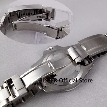 Móda Sapphire Crystal 43MM pánske Hodinky Dátum Okno Keramická Fazeta MIYOTA Automatický Pohyb Náramkové hodinky