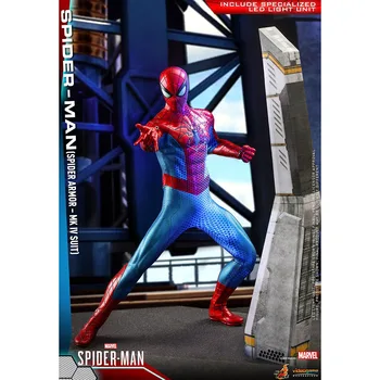 Na Sklade Hottoys HT 1/6 Marvel Spider-Man, Spider Brnenie MK4 Vyhovovali VGM43 Pôvodné Originálne Akčné Obrázok Zberateľskú Hračky 31 cm