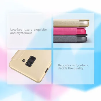 NILLKIN Iskru Flip Cover obal Pre Samsung Galaxy A8 2018 s Maloobchode Balík