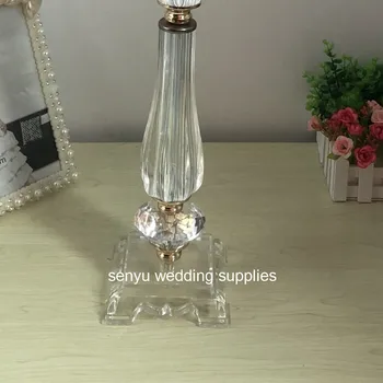 Nové námestie akryl crystal svadobný stôl vrchol tortu stojan kvet držiteľ kvetina stand senyu0875
