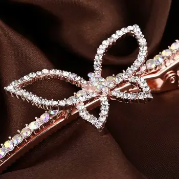 Nový Štýl Duté Z Drahokamu Crystal Motýľ sponky do vlasov pre Ženy Vlasy Klip Vlásenky Príslušenstvo, Vlasy, Šperky