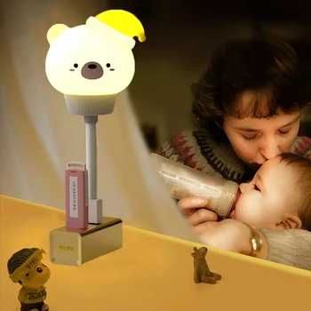 Nočné Diaľkové Ovládanie Nočné Svetlo Ochrana Očí USB detskej izby, Dekorácie Lampa Dieťa Kŕmenie Stmievanie Nočné Osvetlenie