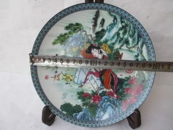 Nádherné Starobylé Čínske sen o červenom vily charakter porcelánový tanier